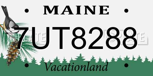 7UT8288 Maine License Plate