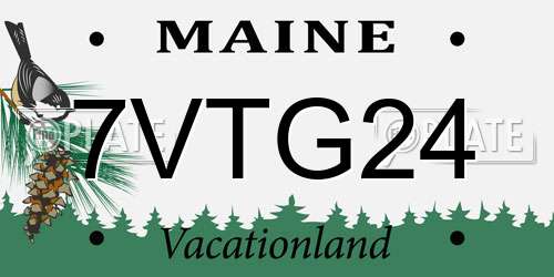 7VTG24 Maine License Plate