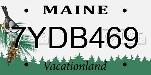7YDB469 Maine License Plate