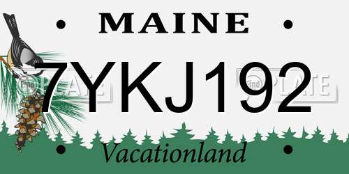 7YKJ192 Maine License Plate