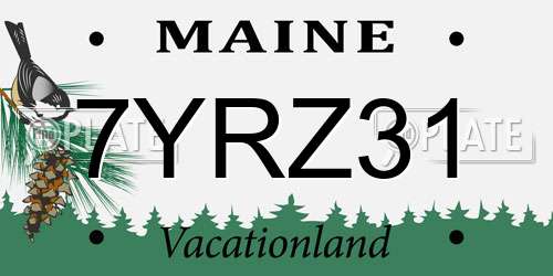 7YRZ31 Maine License Plate