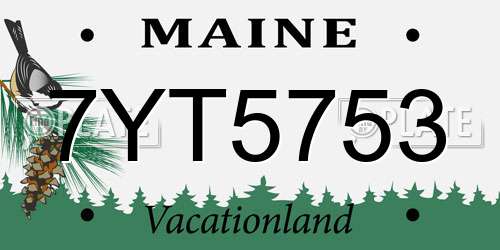 7YT5753 Maine License Plate
