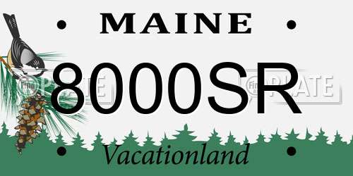 8000SR Maine License Plate