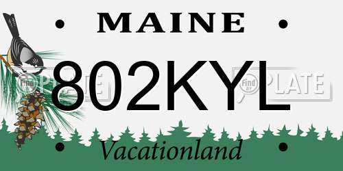 802KYL Maine License Plate