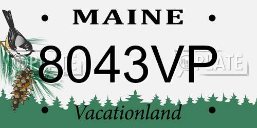 8043VP Maine License Plate