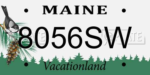 8056SW Maine License Plate