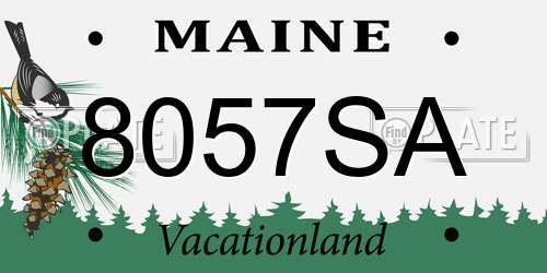 8057SA Maine License Plate