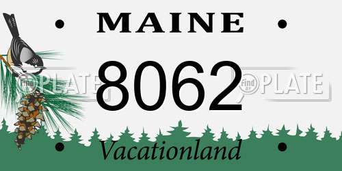 8062 Maine License Plate