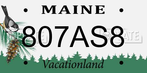 807AS8 Maine License Plate