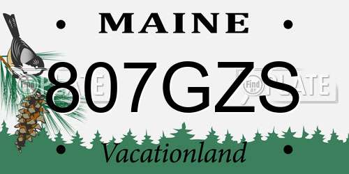 807GZS Maine License Plate