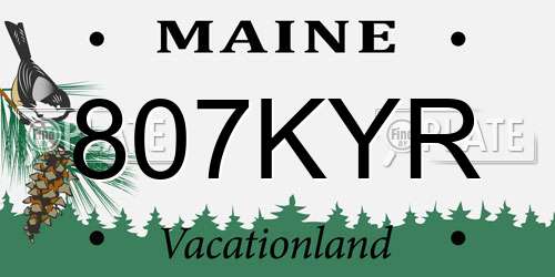 807KYR Maine License Plate