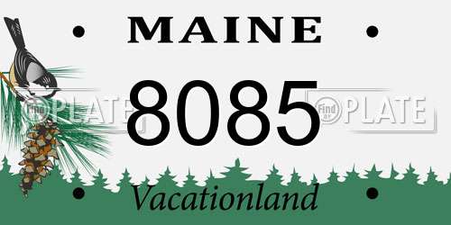 8085 Maine License Plate