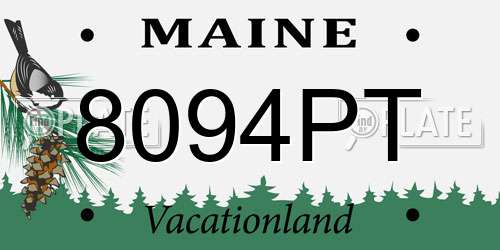 8094PT Maine License Plate