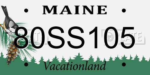 80SS105 Maine License Plate
