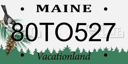 80TO527 Maine License Plate