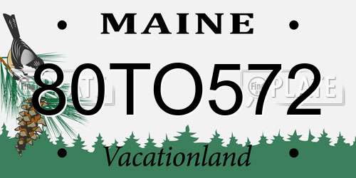 80TO572 Maine License Plate