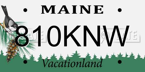 810KNW Maine License Plate