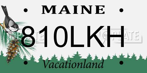 810LKH Maine License Plate