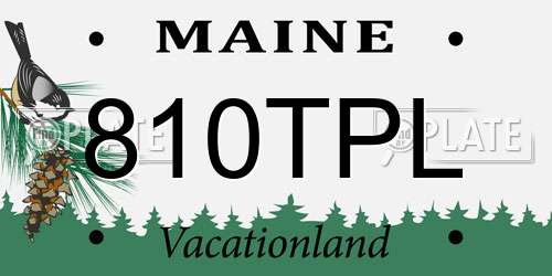 810TPL Maine License Plate