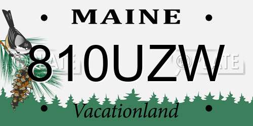810UZW Maine License Plate