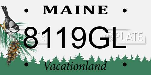 8119GL Maine License Plate