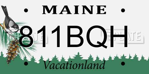 811BQH Maine License Plate