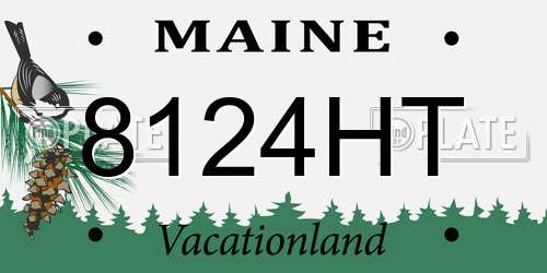8124HT Maine License Plate