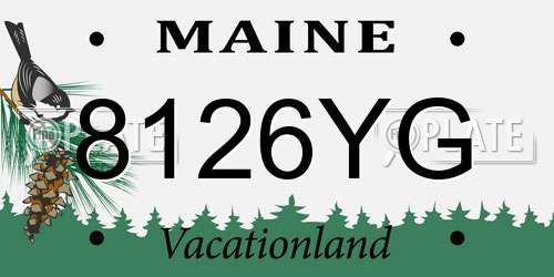 8126YG Maine License Plate