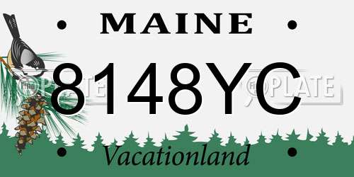 8148YC Maine License Plate