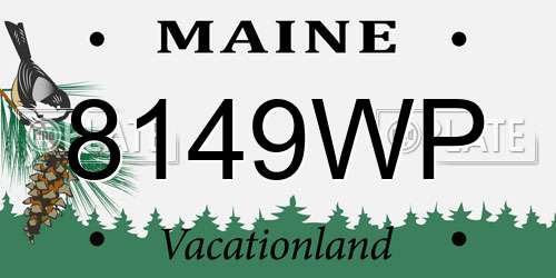 8149WP Maine License Plate