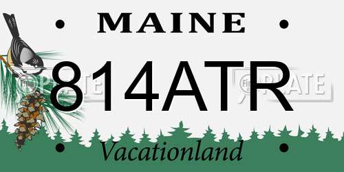 814ATR Maine License Plate