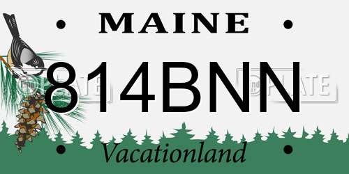 814BNN Maine License Plate