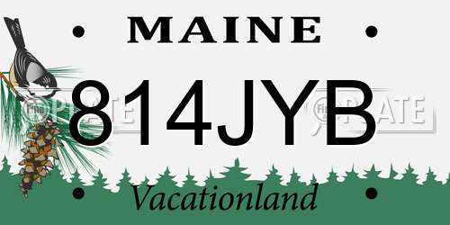 814JYB Maine License Plate