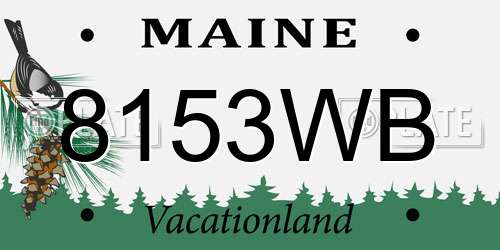 8153WB Maine License Plate