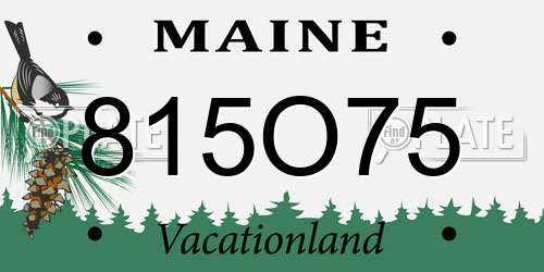 815O75 Maine License Plate