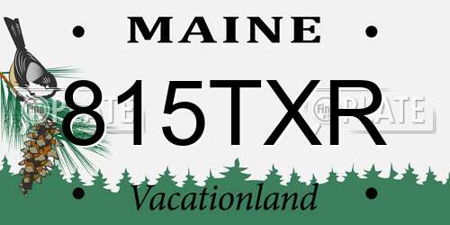 815TXR Maine License Plate