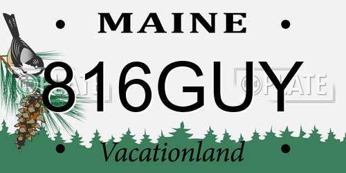 816GUY Maine License Plate