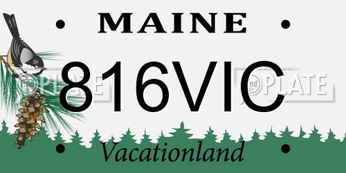 816VIC Maine License Plate