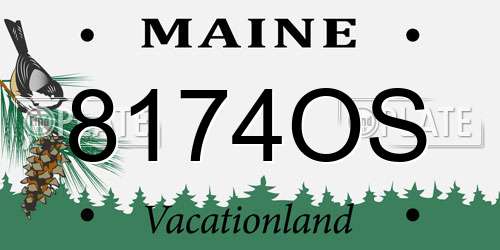 8174OS Maine License Plate