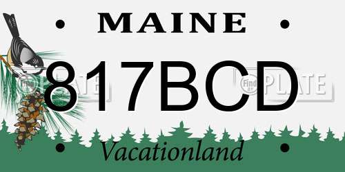 817BCD Maine License Plate