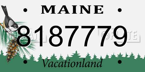 8187779 Maine License Plate