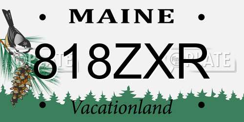 818ZXR Maine License Plate
