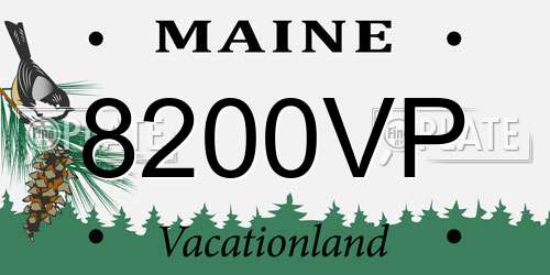 8200VP Maine License Plate