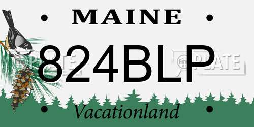 824BLP Maine License Plate