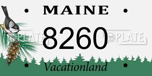 8260 Maine License Plate
