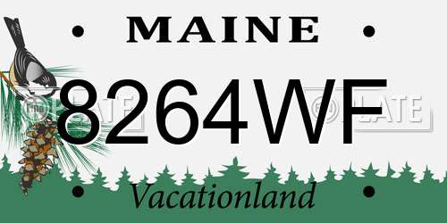 8264WF Maine License Plate