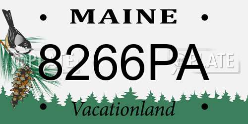8266PA Maine License Plate