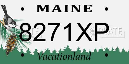 8271XP Maine License Plate