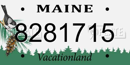 8281715 Maine License Plate