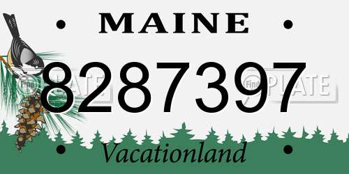8287397 Maine License Plate